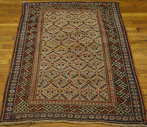 Antique Caucasian Rug - 17076 | Caucasian 3' 0'' x 4' 7'' | Yellow, Origin Caucasus, Circa: 1910