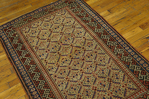 Antique Caucasian Rug - 17076 | Caucasian 3' 0'' x 4' 7'' | Yellow, Origin Caucasus, Circa: 1910