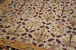 Antique Agra Rug - 17295 | Indian 11' 0'' x 15' 6'' | Ivory, Origin India, Circa: 1850