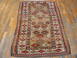 Antique Caucasian Rug - 18647 | Caucasian 3' 6'' x 5' 7'' | Yellow, Origin Caucasus, Circa: 1910