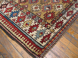 Antique Caucasian Rug - 18647 | Caucasian 3' 6'' x 5' 7'' | Yellow, Origin Caucasus, Circa: 1910