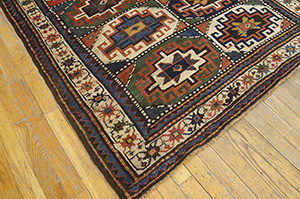 Antique Caucasian Rug - 19608 | Caucasian 4' 6'' x 7' 0'' | Other, Origin Caucasus - Kazak, Circa: 1890