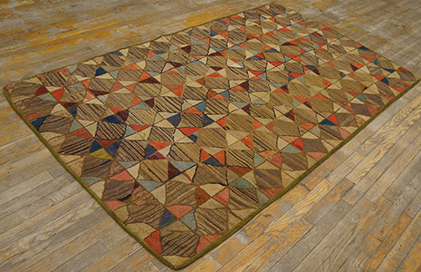 Antique American Hooked Rug Rug - 19777 | American  4' 7'' x 7' 5'' | Other, Origin USA, Circa: 1880