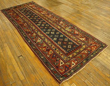 Antique Caucasian - Talish Rug - 19959 | Caucasian 3' 8'' x 9' 4'' | Blue, Origin Caucasus, Circa: 1890