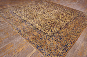 Antique Moud Rug - 20873 | Persian Formal 10' 8'' x 11' 0'' | Ivory, Origin Persia, Circa: 1920