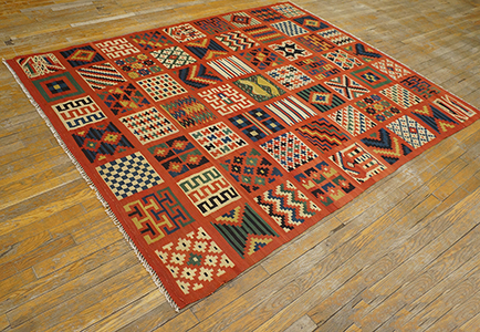 Antique Tunisian Gafsa Kilim Rug - 20884 | North African 5' 9'' x 7' 5'' | Multi, Origin Tunisia, Circa: 1880