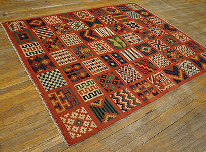 Antique Tunisian Gafsa Kilim Rug - 20884 | North African 5' 9'' x 7' 5'' | Multi, Origin Tunisia, Circa: 1880