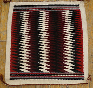 Antique Navajo Rug - 21484 | American  1' 3'' x 1' 4'' | Multi, Origin USA, Circa: 1930