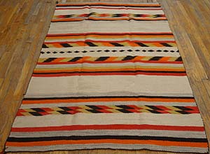 Antique Navajo Rug - 21573 | American  4' 2'' x 6' 2'' | Ivory, Origin USA, Circa: 1900