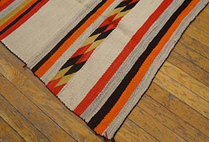 Antique Navajo Rug - 21573 | American  4' 2'' x 6' 2'' | Ivory, Origin USA, Circa: 1900