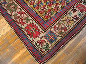 Antique Caucasian - Kazak Rug - 21583 | Caucasian 4' 10'' x 7' 0'' | Yellow, Origin Caucasus, Circa: 1880