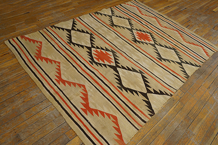 Antique Navajo Rug - 21600 | American  4' 2'' x 6' 0'' | Multi, Origin USA, Circa: 1930