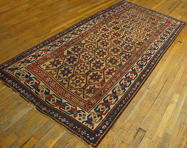 Antique Caucasian Rug - 21645 | Caucasian 3' 10'' x 8' 0'' | Red, Origin Caucasus, Circa: 1880