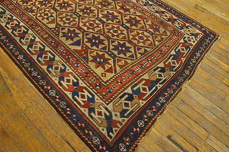 Antique Caucasian Rug - 21645 | Caucasian 3' 10'' x 8' 0'' | Red, Origin Caucasus, Circa: 1880