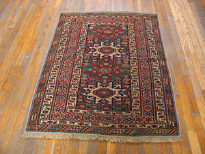 Antique Caucasian Rug - 21734 | Caucasian 3' 6'' x 4' 6'' | Multi, Origin Caucasus, Circa: 1890