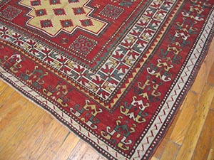 Antique Caucasian Rug - 21736 | Caucasian 6' 8'' x 7' 9'' | Red, Origin Caucasus, Circa: 1900