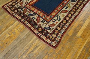 Antique Caucasian Rug - 21798 | Caucasian 4' 3'' x 6' 9'' | Red, Origin Caucasus, Circa: 1900