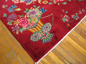 Antique Chinese - Art Deco Rug - 21880 | Chinese 8' 9'' x 11' 6'' | Red, Origin China, Circa: 1930