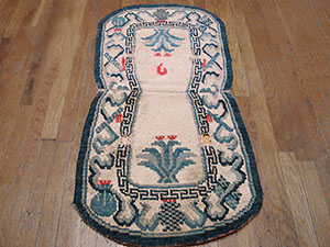 Antique Chinese - Horse Cover Rug - 21905 | Chinese 1' 10'' x 3' 8'' | Ivory, Origin China, Circa: 1900