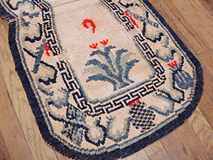 Antique Chinese - Horse Cover Rug - 21905 | Chinese 1' 10'' x 3' 8'' | Ivory, Origin China, Circa: 1900