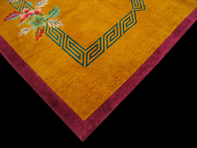 Antique Chinese - Art Deco Rug - 21959 | Chinese 9' 0'' x 11' 8'' | Gold, Origin China, Circa: 1920