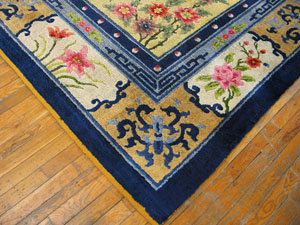 Antique Chinese - Silk Rug - 21965 | Chinese 8' 10'' x 12' 0'' | Yellow, Origin China, Circa: 1920