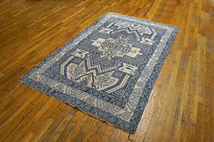 Antique Agra Rug - 22085 | Indian 4' 0'' x 6' 6'' | Ivory, Origin India, Circa: 1920