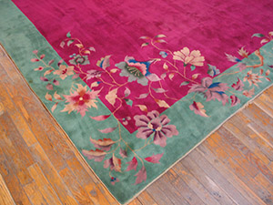 Antique Chinese - Art Deco Rug - 22163 | Chinese 8' 9'' x 11' 8'' | Pink, Origin China, Circa: 1920