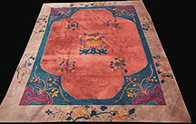 Antique Chinese - Art Deco Rug - 22688 | Chinese 8' 2'' x 9' 9'' | Rose, Origin China, Circa: 1920