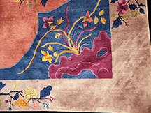 Antique Chinese - Art Deco Rug - 22688 | Chinese 8' 2'' x 9' 9'' | Rose, Origin China, Circa: 1920