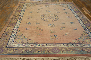 Antique Chinese - Peking Rug - 22984 | Chinese 8' 10'' x 11' 8'' | Salmon, Origin China, Circa: 1910