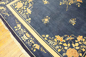 Antique Chinese - Peking Rug - 23008 | Chinese 8' 2'' x 9' 9'' | Blue, Origin China, Circa: 1910