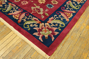 Antique Chinese - Art Deco Rug - 23071 | Chinese 9' 0'' x 11' 6'' | Fuschia, Origin China, Circa: 1920