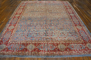 Antique Indian Rug - 23314 | Indian 9' 2'' x 11' 6'' | Blue, Origin India, Circa: 1900