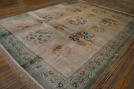 Antique Chinese - Silk Rug - 24035 | Chinese 9' 0'' x 12' 0'' | Ivory, Origin China, Circa: 1980