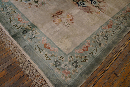 Antique Chinese - Silk Rug - 24035 | Chinese 9' 0'' x 12' 0'' | Ivory, Origin China, Circa: 1980