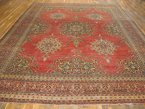 Antique Tabriz Rug - 40-1657 | Persian Formal 10' 9'' x 14' 4'' | Red, Origin Persia, Circa: 1910