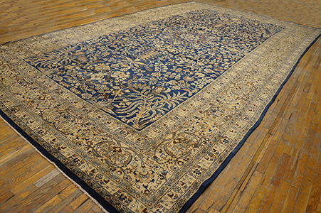 Antique Moud Rug - 40-2524 | Persian Formal 11' 0'' x 18' 6'' | Navy, Origin Persia, Circa: 1900