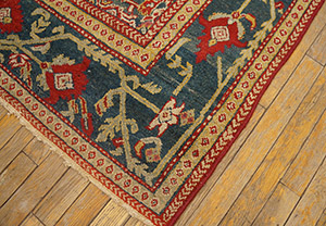 Antique Agra Rug - 40-2875 | Indian 6' 0'' x 10' 9'' | Green, Origin India, Circa: 1890