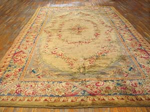 Antique Savonnerie Rug - 40-2992 | European 9' 9'' x 16' 0'' | Tan, Origin France, Circa: 1910