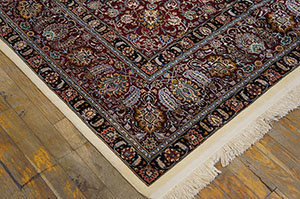 Antique Mashhad - Sa'aber Rug - 40-3604 | Persian Formal 6' 4'' x 10' 0'' | Ivory, Origin Persia, Circa: 1960