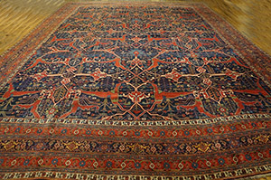 Antique Bijar Rug - 40-3931 | Persian Informal 15' 2'' x 22' 0'' | Navy, Origin Persia, Circa: 1870