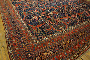 Antique Bijar Rug - 40-3931 | Persian Informal 15' 2'' x 22' 0'' | Navy, Origin Persia, Circa: 1870