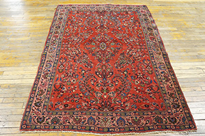 Antique Bijar Rug - 5521 | Persian Formal 4' 9'' x 7' 2'' | Red, Origin Persia, Circa: 1920