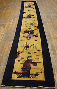 Antique Chinese - Art Deco Rug - 21813 | Chinese 2' 8'' x 17' 4'' | Yellow, Origin China, Circa: 1920