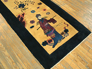 Antique Chinese - Art Deco Rug - 21813 | Chinese 2' 8'' x 17' 4'' | Yellow, Origin China, Circa: 1920