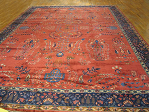 Antique Indian Rug - 40-2023 | Indian 13' 10'' x 20' 7'' | Red, Origin India, Circa: 1920