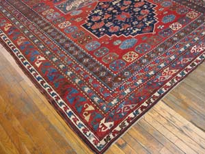 Antique Caucasian Rug - 40-1906 | Caucasian 8' 10'' x 14' 6'' | Red, Origin Caucasus, Circa: 1900