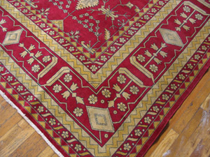 Antique Indian Rug - 4554 | Indian 16' 0'' x 16' 0'' | Red, Origin India, Circa: 1920