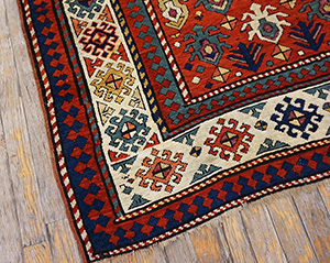 Antique Caucasian - Kazak Rug - 21117 | Caucasian 4' 0'' x 8' 6'' | Red, Origin Caucasus, Circa: 1890